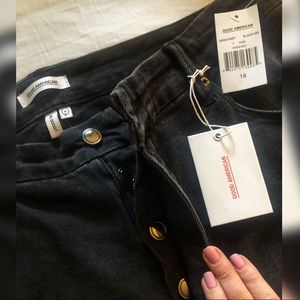 NWT Good American Good Boy Jeans in Black